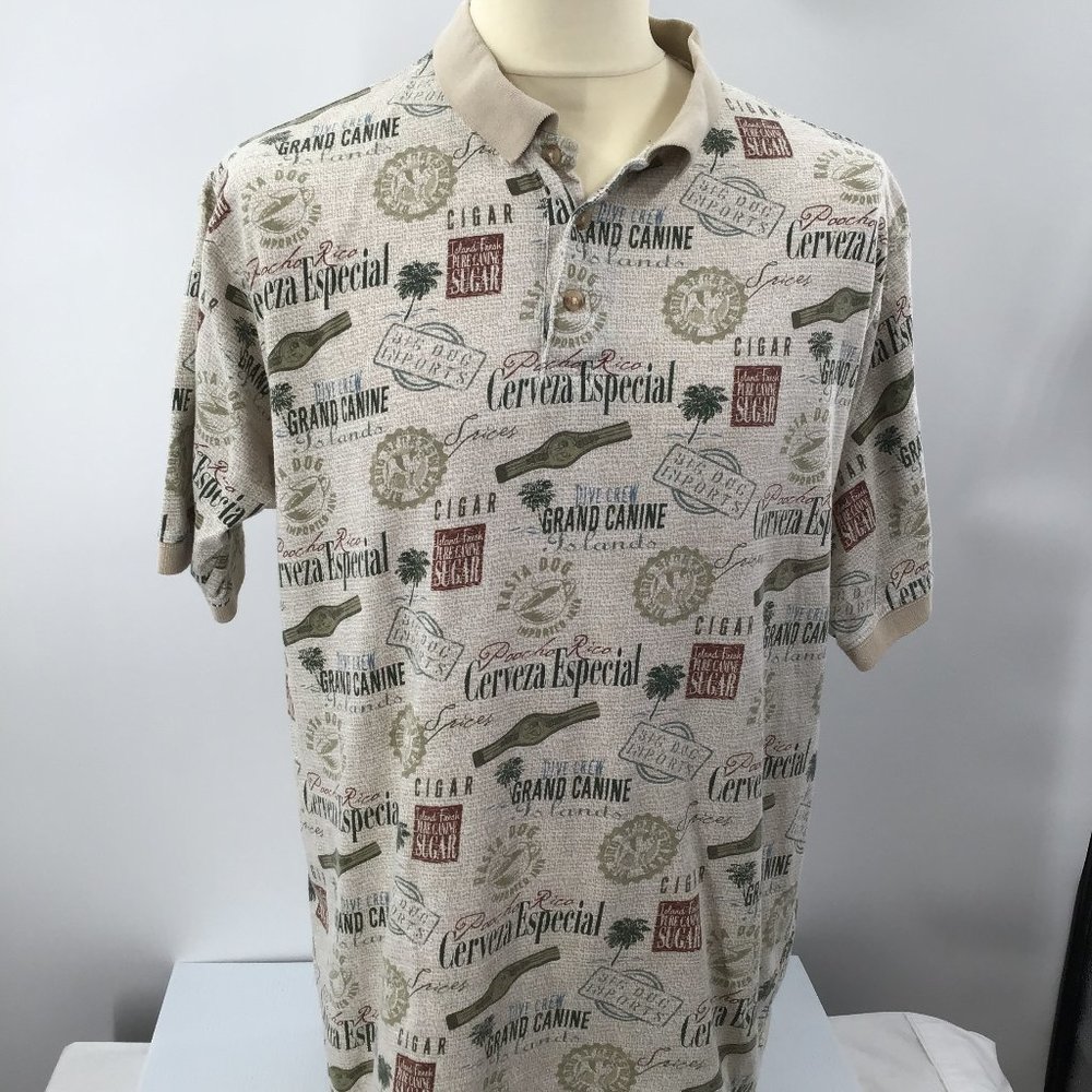 Big Dogs Polo Shirt, X-Large, Cigar Label Graphics